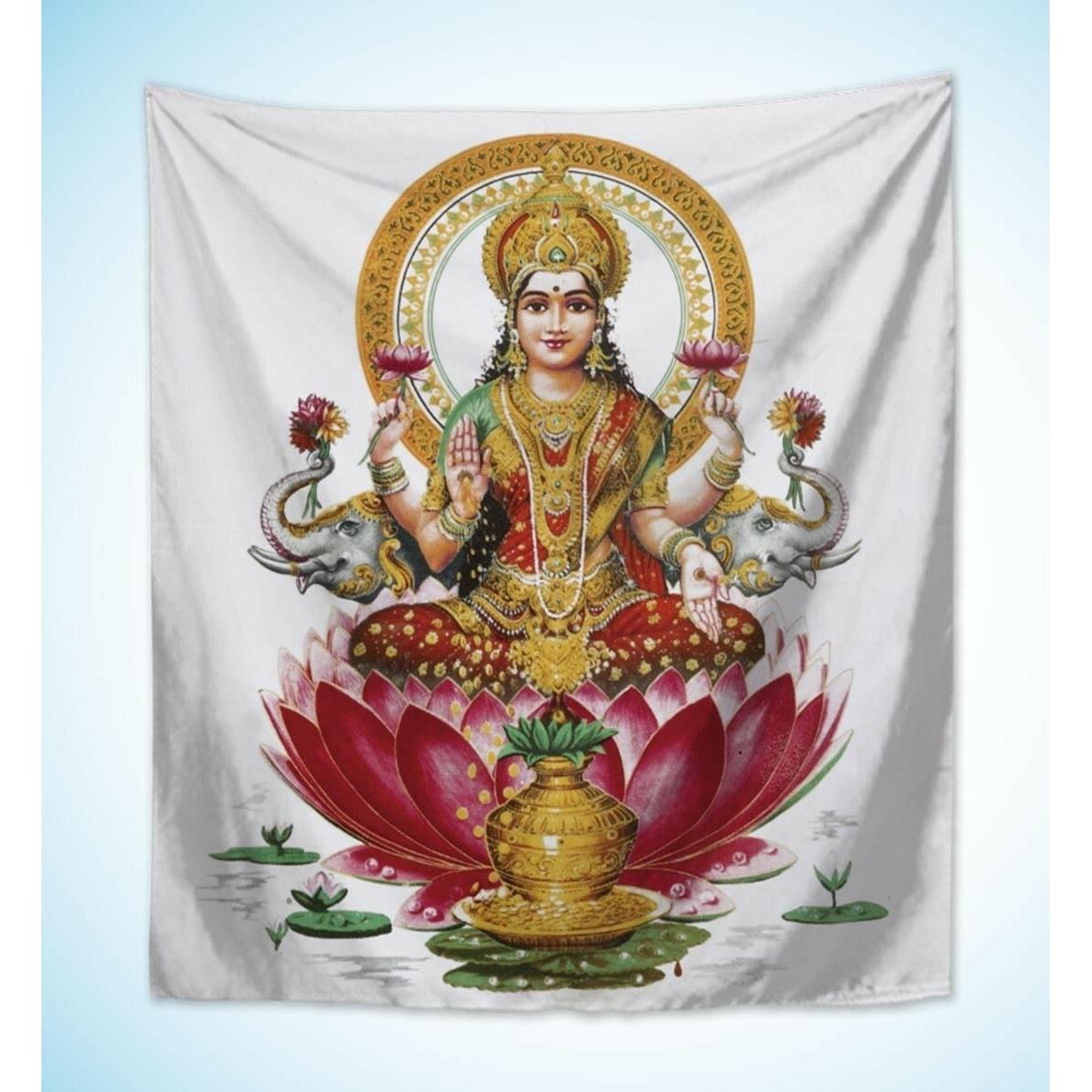 Tapestry Lakshmi Hindu Luck 75x100 чёрный