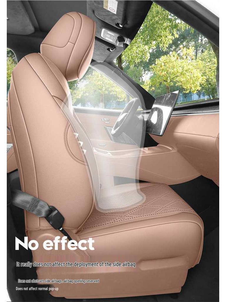 Universal L90 Suede Perforated Seat Cover for All Seasons - Breathable Car Cushion