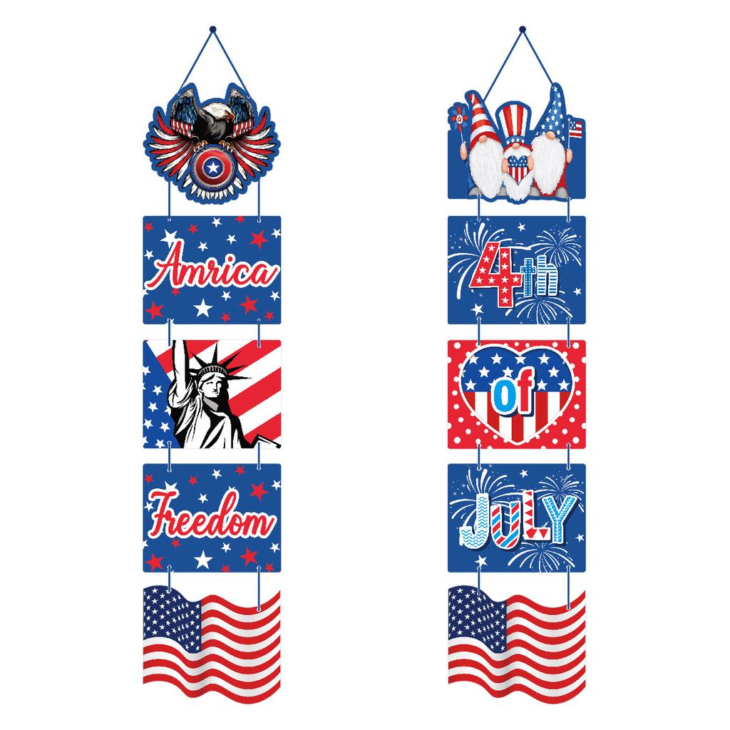 Independence Day Door Curtain American Freedom Day Door Curtain Pendant Holiday Outdoor Party Party Decoration Couplet
