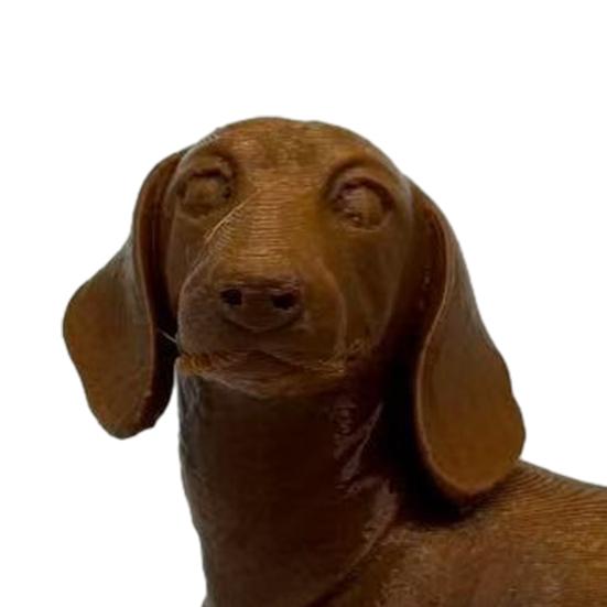 Yangyizhi 3D Printed Dachshund Sculpture, Miniature Dog Figurine, Matte Finish Statue, Artistic Pet Memorial Gift