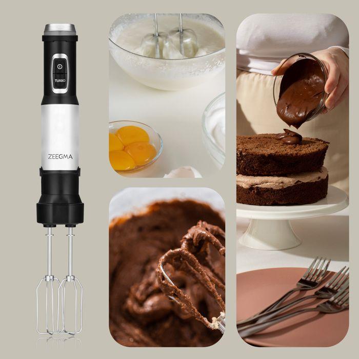 Mixeur Plongeant 5en1 Zeegma Handy Chef - 1500W - 15 Vitesses - Sans BPA - Lames En Acier Inox - 800 Ml