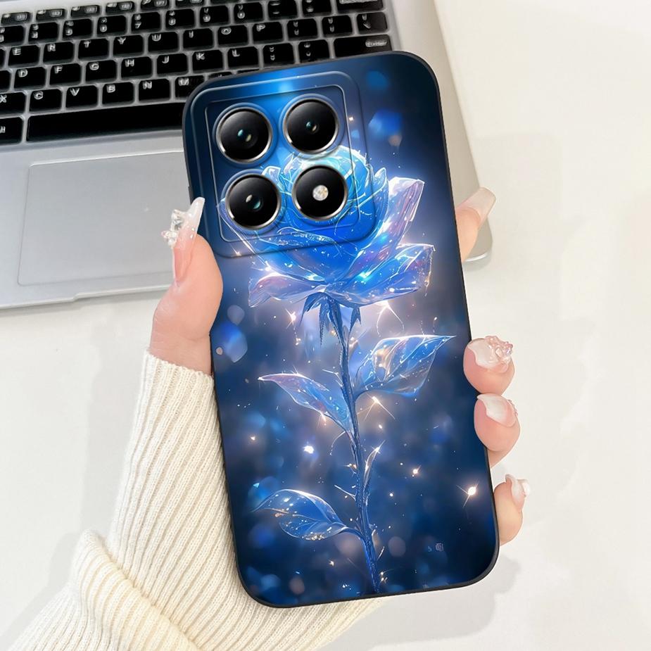 For Xiaomi 14T Pro Case Stylish Flowers Cartoon Cover Shockproof Soft TPU Phone Case For Xiaomi Mi 14T Pro Mi14T 5G Fundas Coque