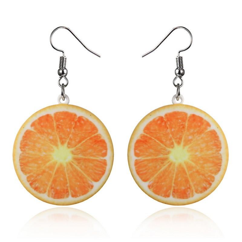 Acrylic Fresh Fruit Earrings Decorations For Women Trendy Jewelry Accessory
