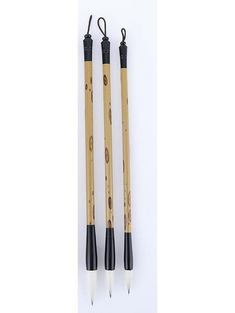Brush Hair Combination - Wolf Hair Calligraphy Brushes for Running Script & Chinese Painting (Small, Medium, Large Sizes)