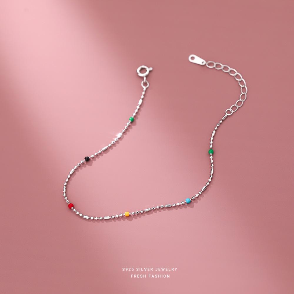 

Браслет в корейском стиле из стерлингового серебра S925, минималистичный, цвета дофамина 925 Silver