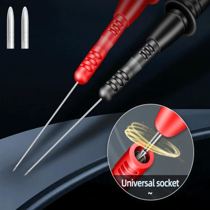 T2003 Pen Extension Needle Tip 1 Pair Probe Tip Test Fine Tip 1000V/10A Bendable Probe Detachable Accessories Tester Tool