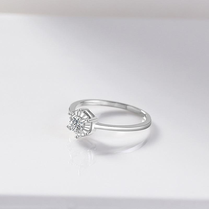 Lindon Klassischer Zirkonring aus Kupferlegierung, Damenschmuck, Hochzeitsversprechen, Partygeschenk