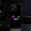 C-Cheshire Cat Cool Eye Alice Phone Case For iPhone 17,16,15,14,13,12,11 Plus,Pro,Max,Mini Silicone Black Soft Cover