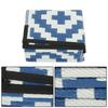 6x9 ft Outdoor Plastic Straw Rug For Camping Outdoor Carpet RV Mat Blue & White