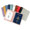 PU Leather Passport Holder Lightweight Waterproof Passport Case Solid Color Portable Storage Passport Protective Cover