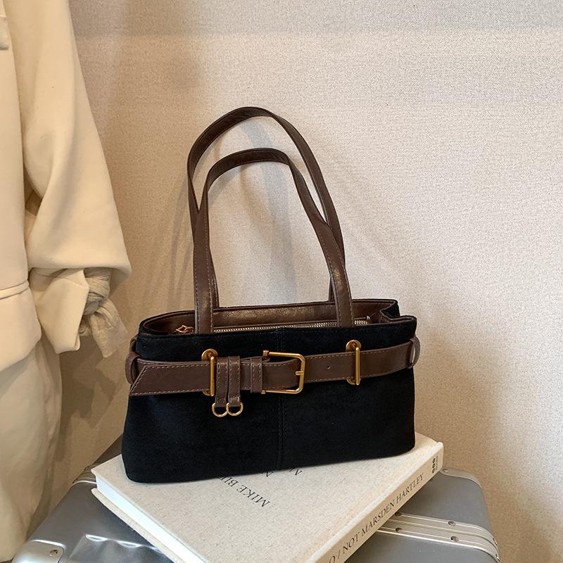 2025 Vintage Texture Tote Bag - Versatile European & American Design, Trendy Casual Women's Underarm Bag