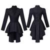 Mittelalterliches Viktorianisches Kleid Kostüm Damen Smoking Frack Gothic Steampunk Trench Saum Halloween Karneval Verkleidungsparty Outfit Mantel