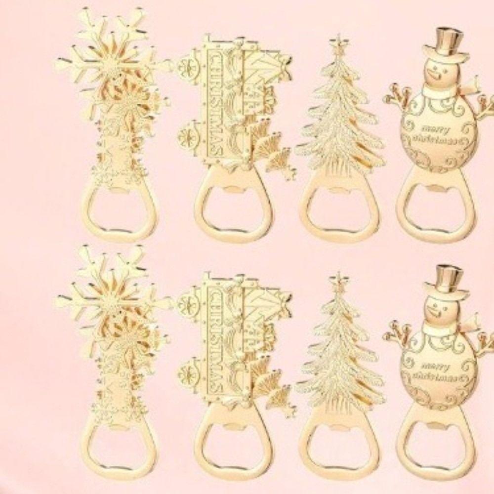 Santa Snowman Beer Bottle Opener Metal Xmas Opener Durable Christmas Bottle Opener Kitchen Tools