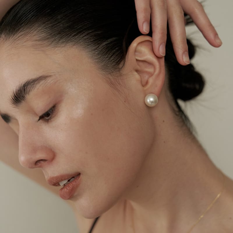 STAYGEM 14K 12mm Crystal Pearl Earrings