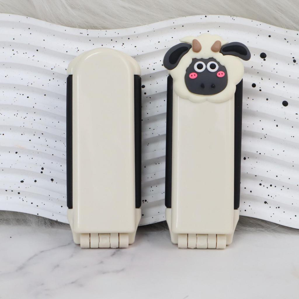 Portable Folding Mirror & Massage Comb for Girls - Travel-Friendly Hair & Makeup Accessory