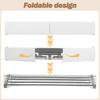 Wall Mount Retractable Clothes Drying Rack Foldable Aluminum Hanging Rods Abs Frame 60Cm Expandable Laundry Rack
