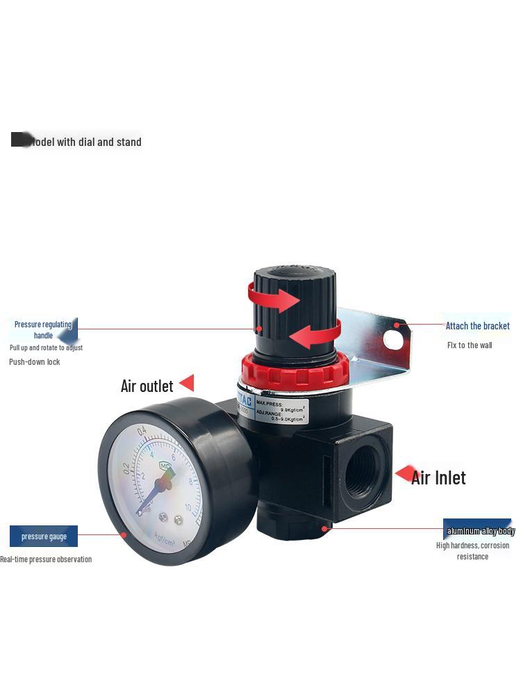 AR2000 Air Pressure Reducing Valve for Air Compressors - Regulating Valve BR2000/3000/4000