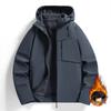 Winter Hooded Waterproof Softshell Jacket: Velvet-Lined Couples' Outdoor Sportswear for Men and Women