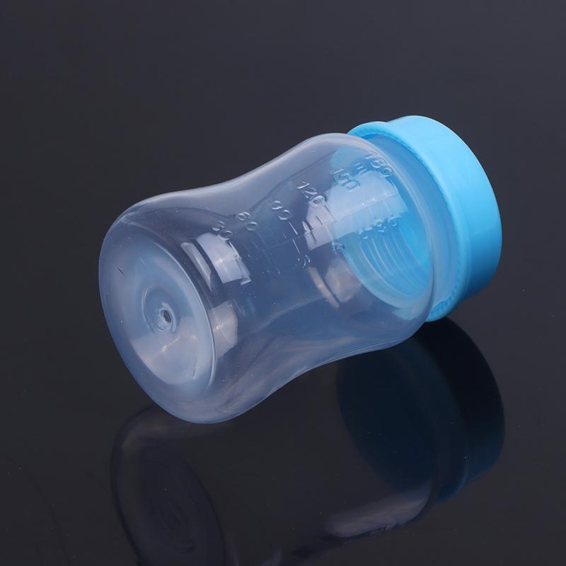 Grün/Blau 180ml Muttermilch-Aufbewahrungsflasche Weithals Säugling Neugeborenes Lebensmittel Gefrierschrank Frischebecher