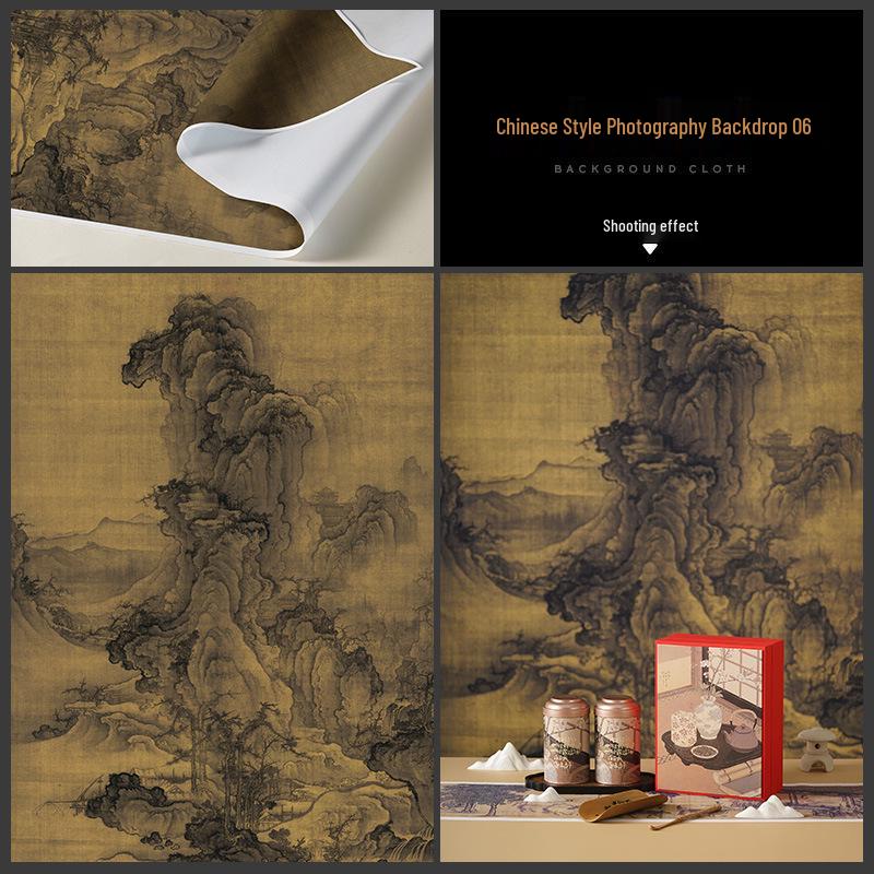 Large Chinese Retro Still Life Background Cloth for Photography