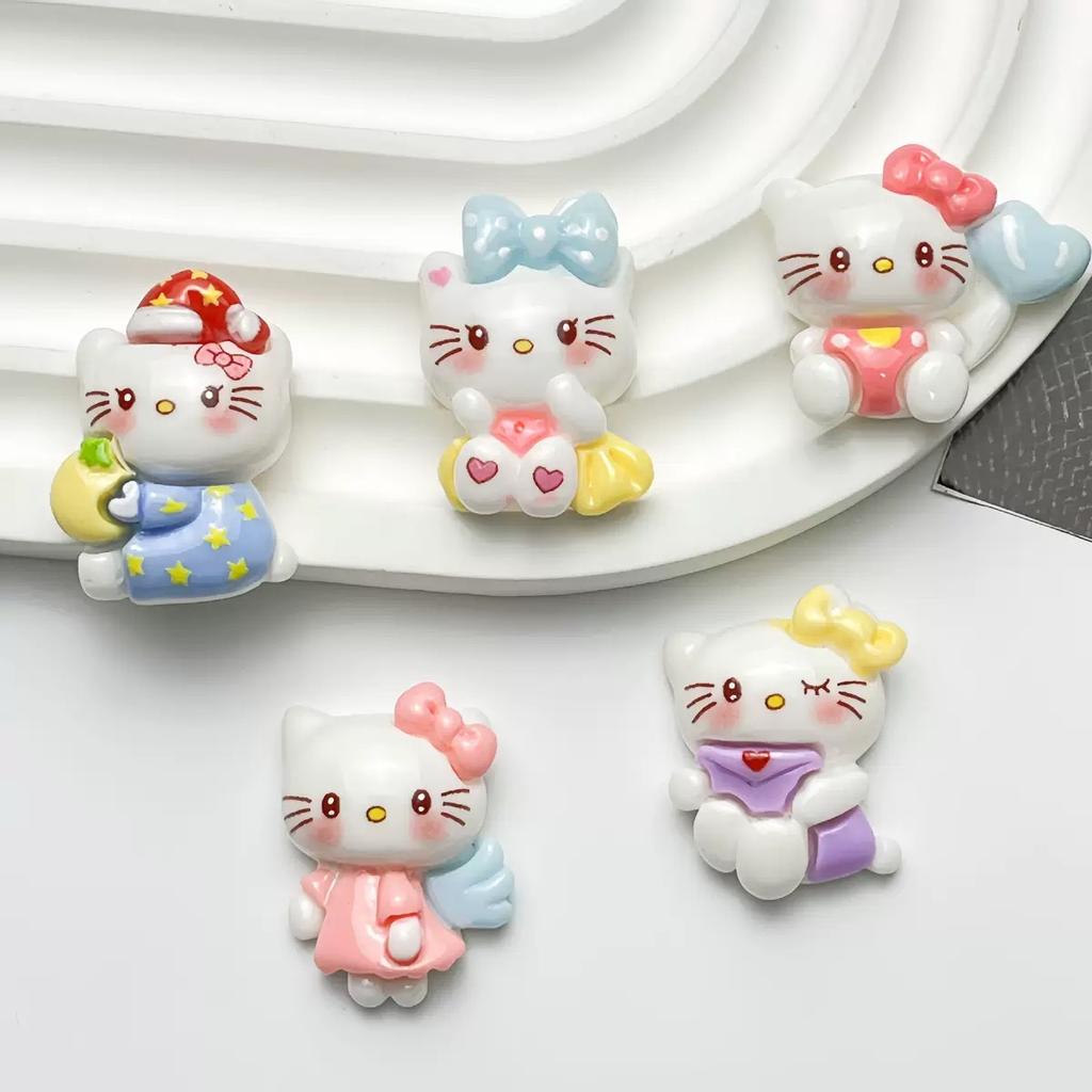 10 Pcs New Kawaii Cartoon Cute Bow Tie Pajamas For Cats Series Resin Scrapbook Diy Jewelry Gift Hairpin Accessories A143