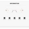 Fashionable Frameless Photochromic Myopia Glasses Elliptical High-Definition Lenses And Star Shaped Anti Blue Light Glasses