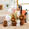 Chubby Face Plush Llama Dolls Soft Animals Stuffed Toys Creative Alpaca Plush Toys  Christmas
