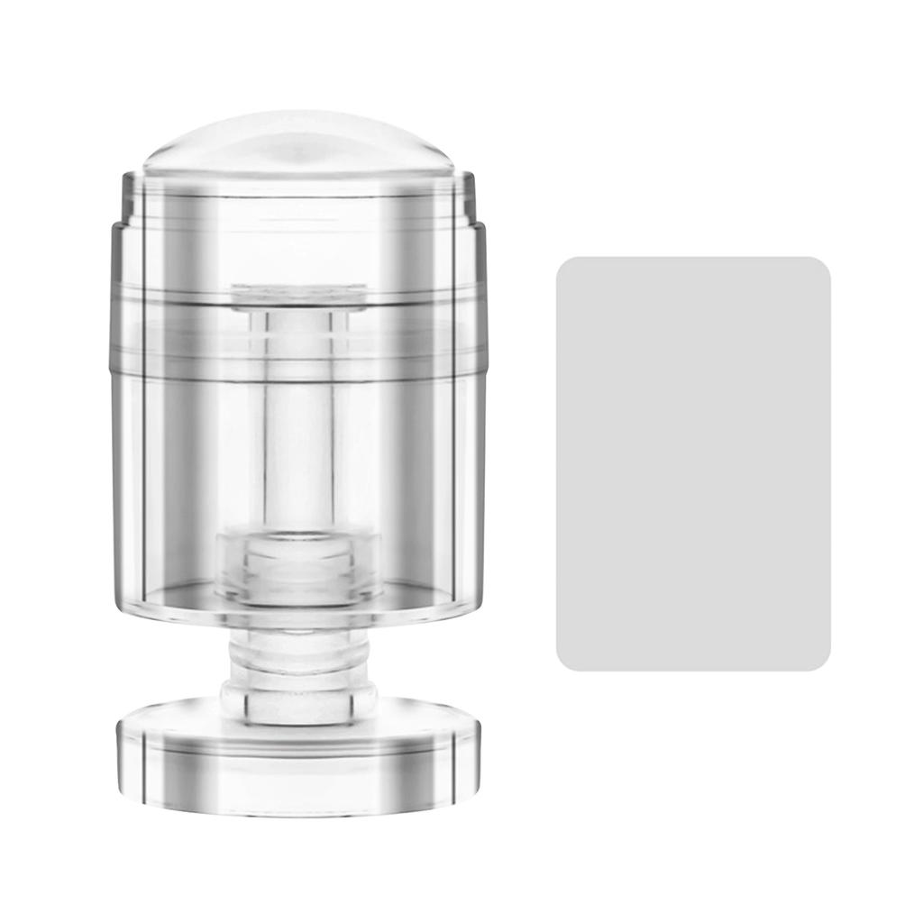 Nail Stamper French Tip Nail Stamp Rotatable Nail Art Stamper Clear Silicone Nail Stamping Jelly Stamper Nails Art Tool