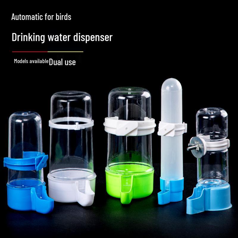 Large Capacity Dual-Use Parrot Waterer & Feeder - Anti-Spill, Anti-Splash, External Hanging Design