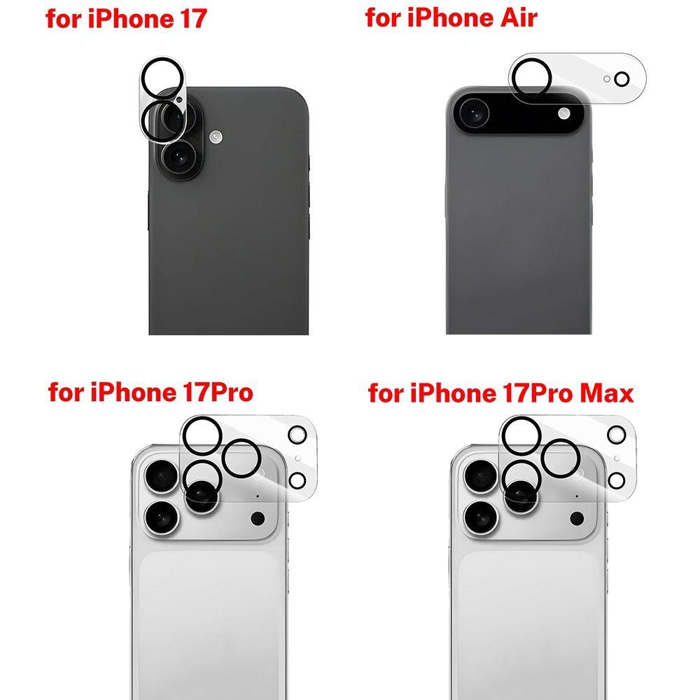 Neue gehärtete Glaslinsenfolien Kratzfest HD-Linsenabdeckung Klar 9H Linsenschutzfolie für iPhone 17/Air/17 Pro Max