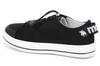 Mozu Waterproof Rain 4cm Stretch Elastic Size 23cm Women's Low-Top Sneakers, Waterproof, Non-Slip Sole, Laces, Black,