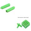 100pcs Green Nylon Expansion Plugs For High Load Bearing Wall Mount DIY Projects