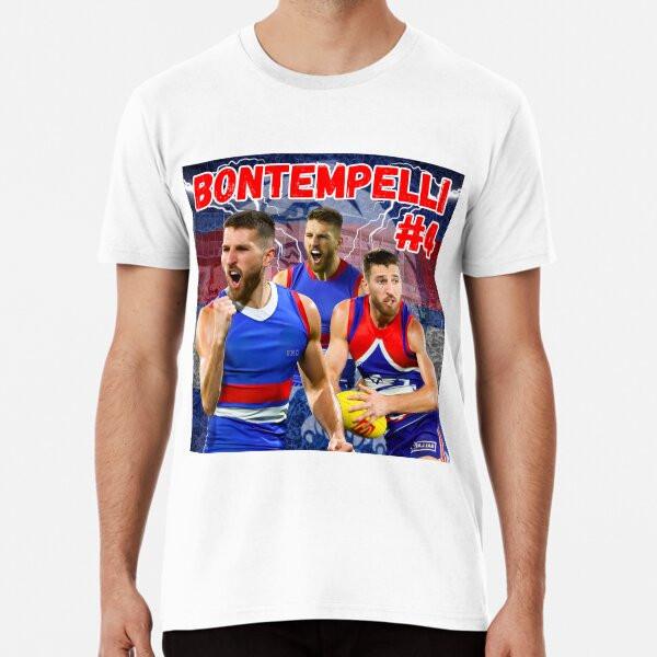 

Marcus Bontempelli Western Bulldogs AFL Foot S to 5XL Made in the AU/USA T-Shirt 4XL