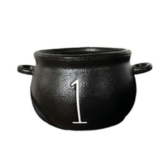 Mini Witch Cauldron Set Halloween Candy Bowl Candy Holder Plastic Measuring Cup Retro Pharmacist Atmosphere Trick or Treat Supplies