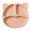 Cartoon Silicone Suction Plate: Divided Baby Tableware for Anti-Fall Feeding