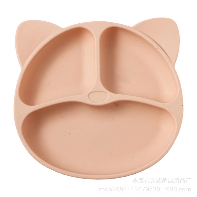 Cartoon Silicone Suction Plate: Divided Baby Tableware for Anti-Fall Feeding