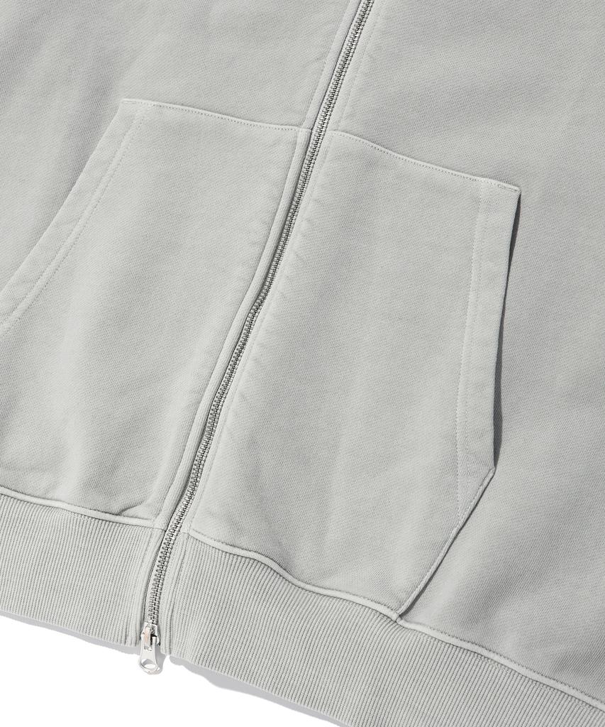 Soundslife Vintage Pigment Hoodie Zip Up Light Gray