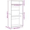 Wardrobe with Shelf Black Oak Effect 100 X 50 X 200 Cm