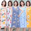Plus Size Sleeveless Cotton Rayon Dress for Middle-Aged Women