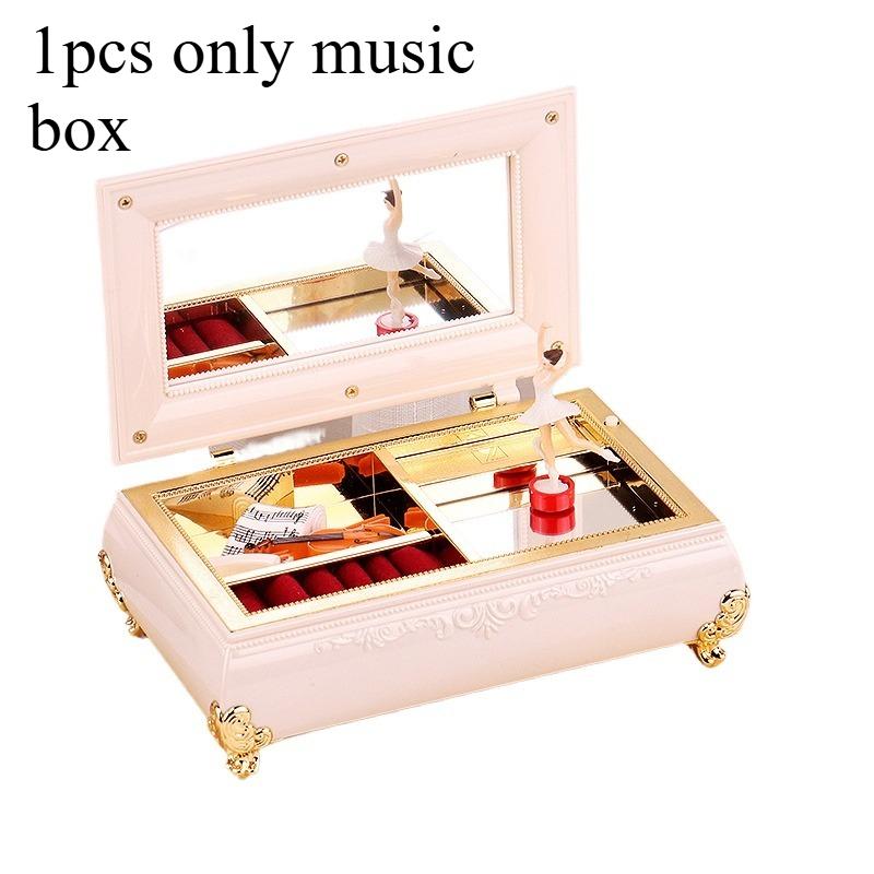 1pcs Multifunctional Jewelry Box Music Box Rotating Dancing Girl Music Box Dressing Table Ornaments Holiday Gifts