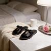 Womens Summer Flat Sandals With Bow Hollow Out For Casual Daily Wear