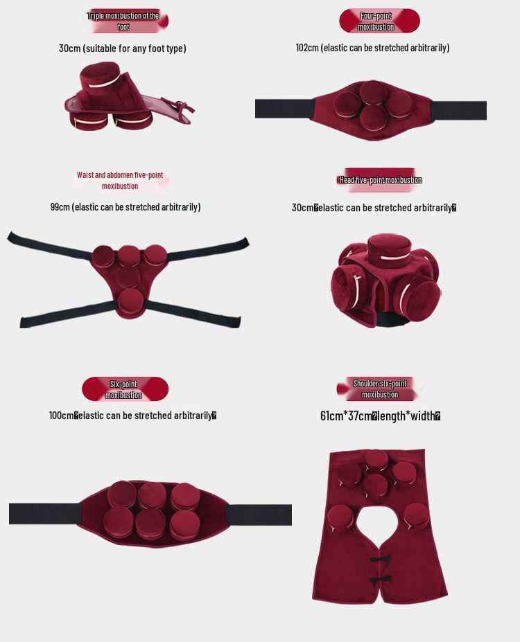 Foot Sole Moxibustion Kit: Portable Moxibustion Box with Hot Compress Bag for Foot Therapy and Cupping Fumigation.