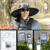 Wide Brim Solar Fan Hat Detachable Solar-Powered Fan UV Resistant Summer Outdoor Hiking Fishing Sun Hat Portable Chargeable Caps