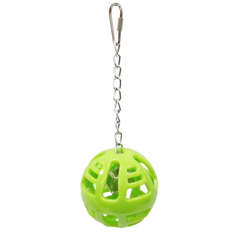 Caitec Bird Toys Soft Foraging Ball with Bell Bite Resistant Foraging Bird Toy for Small or Medium Parrots