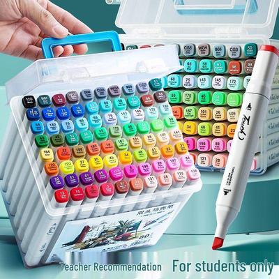 Chenyun Dual-Tip Marker Pens 24 & 36 Color Set for Students - Water & Oil-Based Art Supplies for Graffiti and Drawing