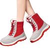 Women's -Lined High-Top Snow Boots with Non- and Lace-Up Closure for Winter
