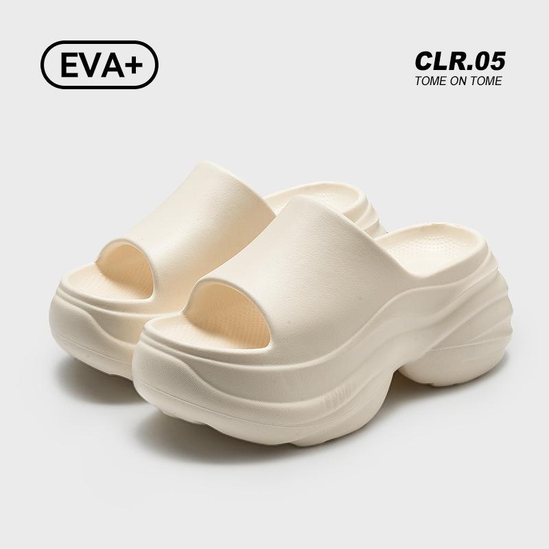 8Cm height-increasing women's shoes summer new outer wear thickened fashion trend beach sandals show leg length non-slip slippers