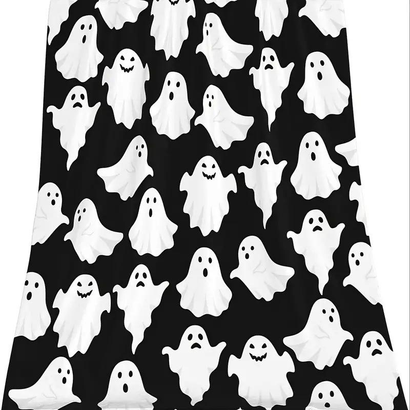 Flannel Fleece Blanket Cover Flannel New 2024 Halloween Bed Sheet Blanket Home Sofa