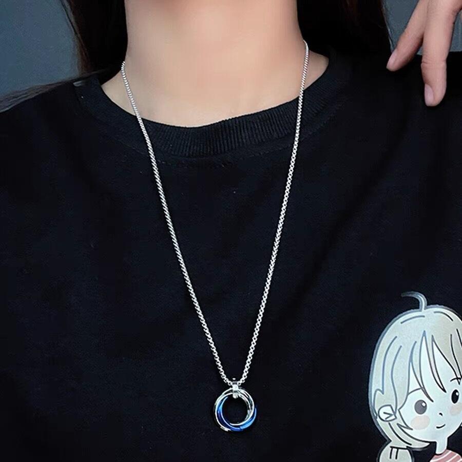 Hip Hop Trend Interlocking Necklace Boys And Girls Couple Valentine'S Day Gifts