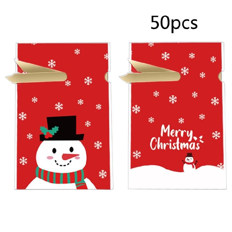 50pcs Christmas Presents Bags Candy Bag Christmas Decorations New Year Presents